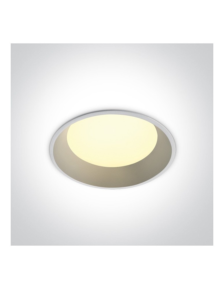 Flush-mounted hermetic lamps - One Light LED bathroom drain white Stegna 2 20W 10120FD/W/W IP54 - product kolory-swiatla.pl 1