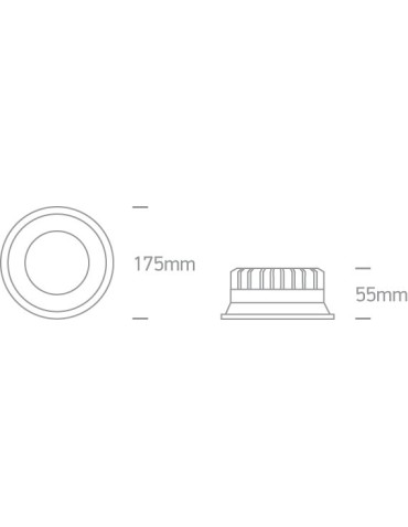 One Light Wpust lampa LED czarna 22W Maronas 2 10122D/B/C - produkt 2