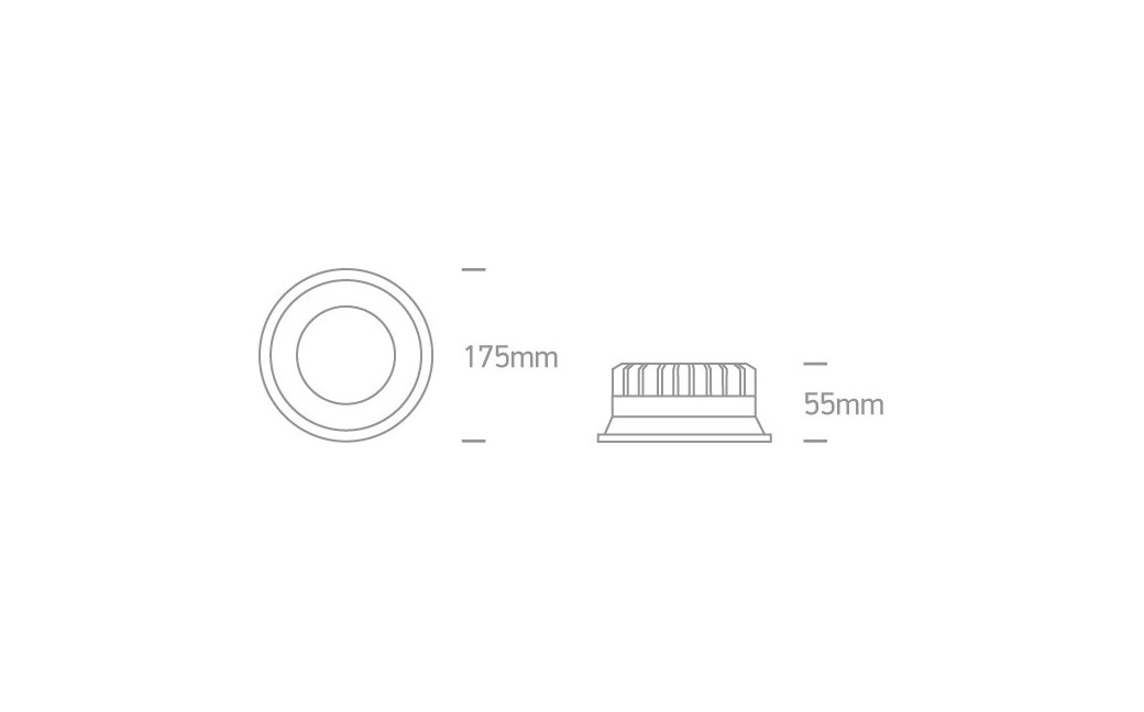 One Light Wpust lampa LED czarna 22W Maronas 2 10122D/B/C