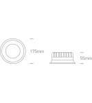 Flush-mounted lamps - pendants - One Light recessed LED lamp white 22W Maronas 2 10122D/W/W - product 2