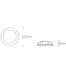 Flush-mounted lamps - pendants - One Light recessed LED lamp white 22W Nata 3 10122FD/W/C - product 4