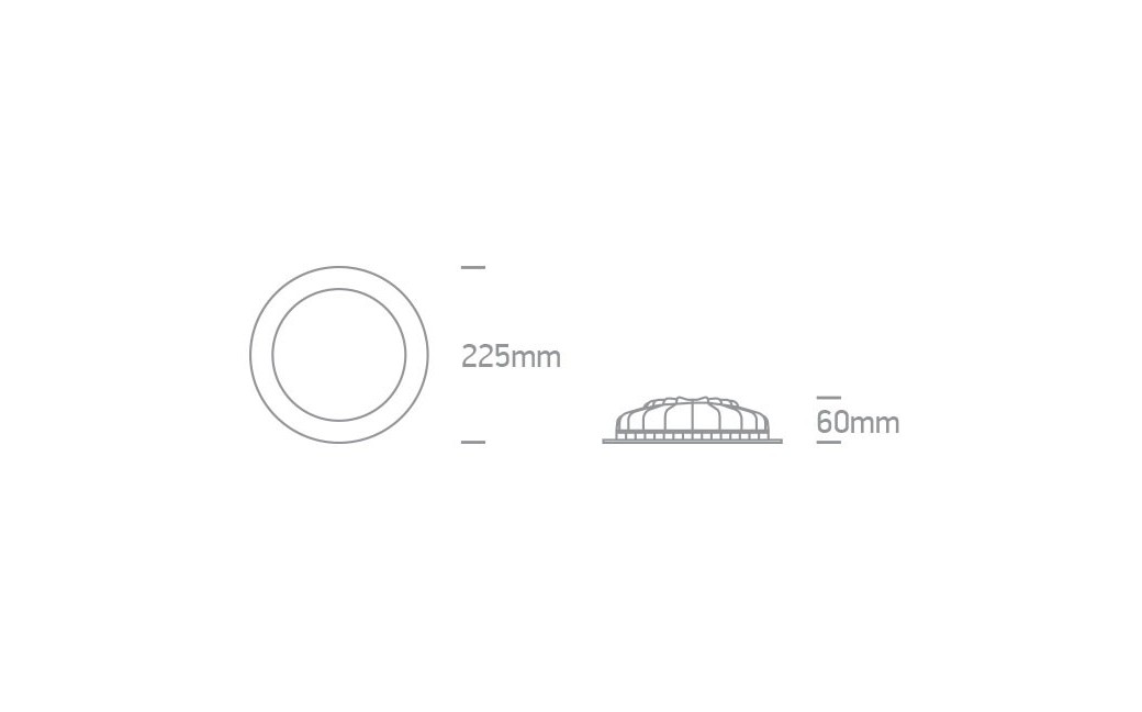 One Light Wpust lampa LED biała 22W Nata 3 10122FD/W/C