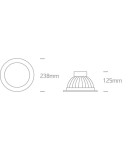 Flush-mounted hermetic lamps - One Light recessed LED lamp grey universal 24W Tavri 2 10124G/W IP44 - product 1