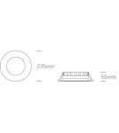 Flush-mounted lamps - pendants - One Light recessed LED lamp white 24W Odu 4 10124T/W/C - product 4