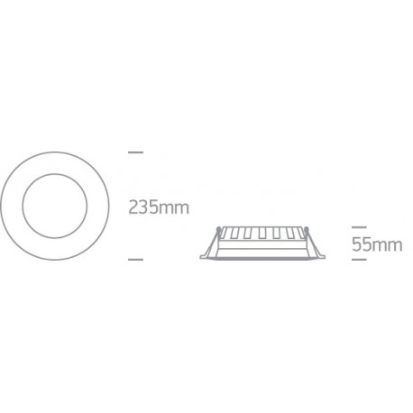 One Light Wpust lampa LED biała 24W Odu 4 10124T/W/C