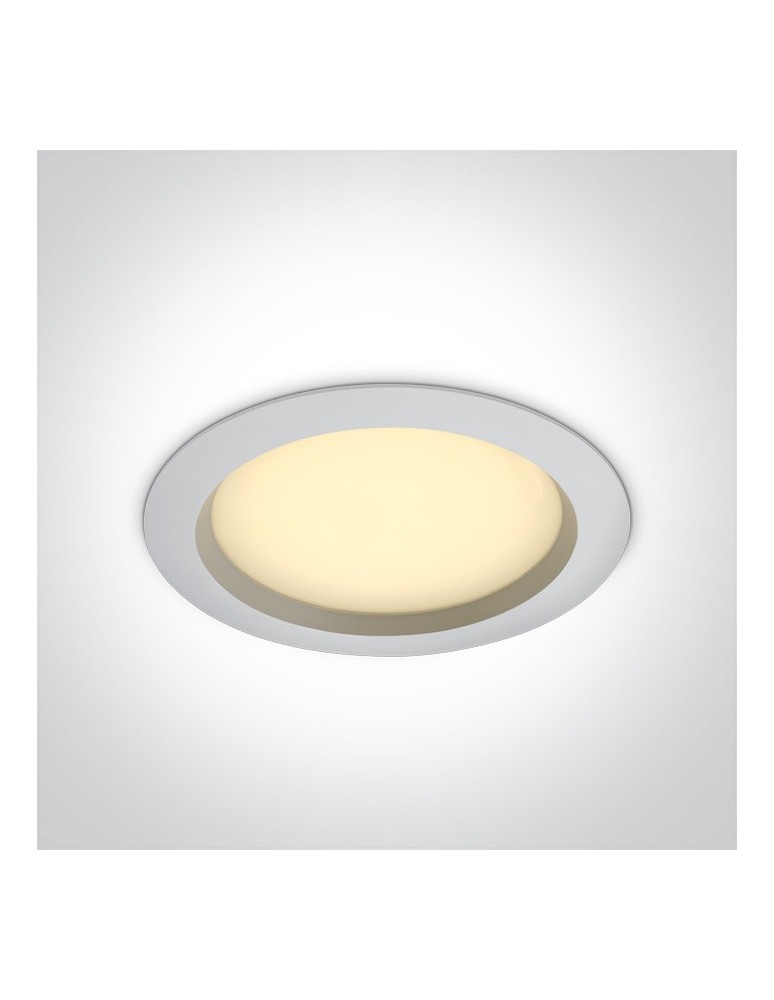 Flush-mounted hermetic lamps - One Light LED bathroom white lamp 25W Pomos 4 10125B/W/W IP54 - product kolory-swiatla.pl 1