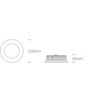 Flush-mounted hermetic lamps - One Light LED bathroom white lamp 25W Pomos 4 10125B/W/W IP54 - product 5