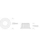 Flush-mounted lamps - pendants - One Light LED gallery recessed lamp Peplos 3 10130CA/W/W - product 5