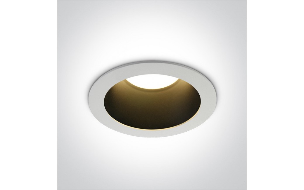 One Light Lampa wpust LED biała czarna do salonu Volax 3 10130ED/W/B/W