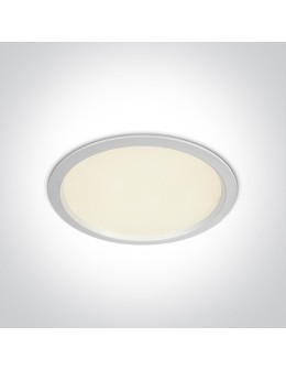 One Light Lampa wpust LED do biura biała Perama 10130U/W/C IP44