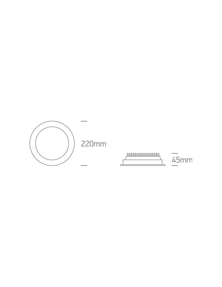 Flush-mounted hermetic lamps - One Light LED recessed lamp for office white Perama 10130U/W/C IP44 - product kolory-swiatla.pl 3