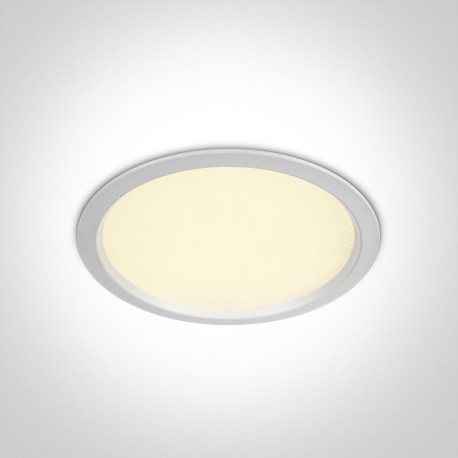 One Light Lampa wpust LED do biura biała Perama 10130U/W/W IP44