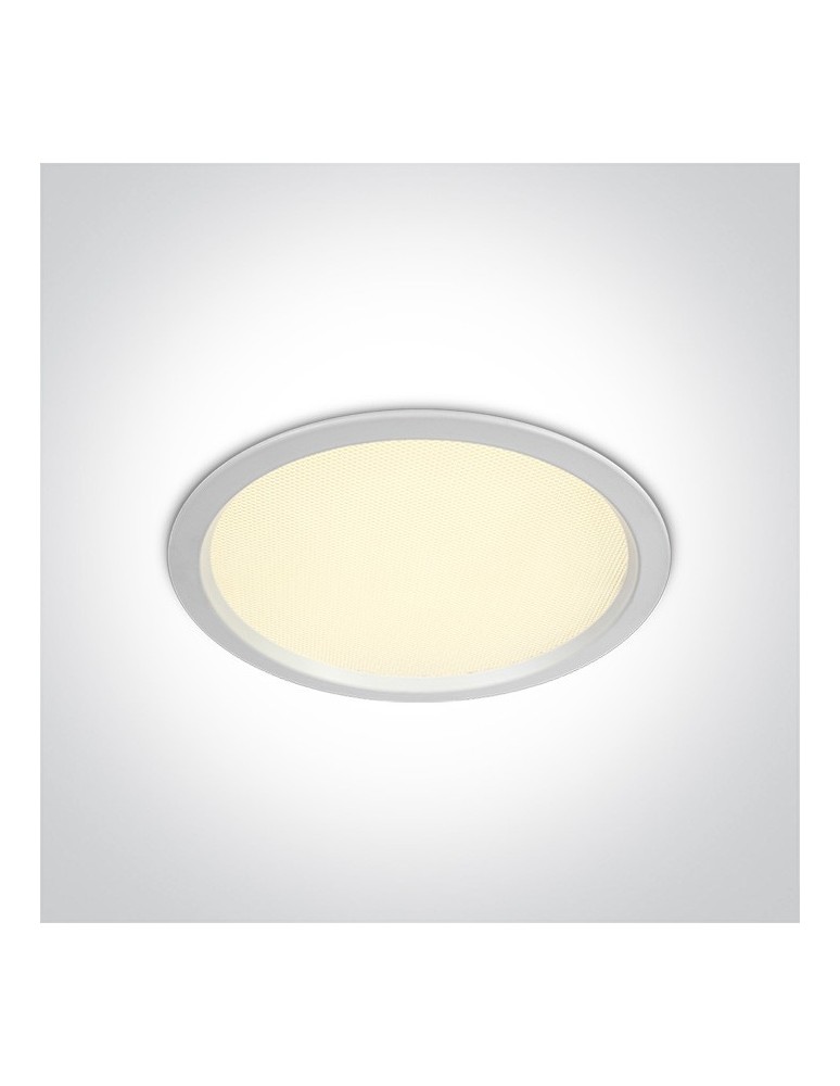 Flush-mounted hermetic lamps - One Light LED recessed lamp for office white Perama 10130U/W/W IP44 - product kolory-swiatla.pl 1