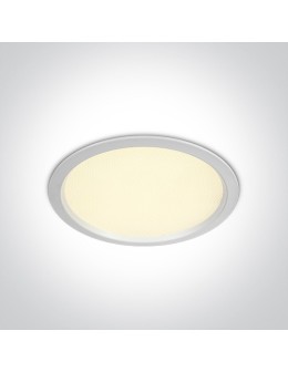 One Light Lampa wpust LED do biura biała Perama 10130U/W/W IP44