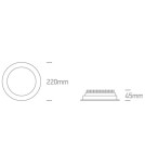 Flush-mounted hermetic lamps - One Light LED recessed lamp for office white Perama 10130U/W/W IP44 - product 3