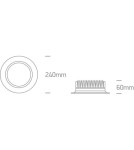 Flush-mounted lamps - pendants - One Light LED lamp for office with adjustable Ennato 10130UV/W IP44 - product 4