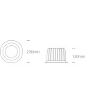 Flush-mounted lamps - pendants - One Light recessed LED universal lamp white Peplos 4 10160CA/W/W - product 5