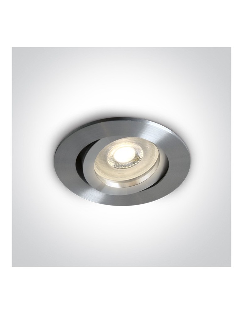 Round flush-mounted lamps - One Light aluminum GU10 Koraku 11105A1/A L recessed inlet - product kolory-swiatla.pl 1