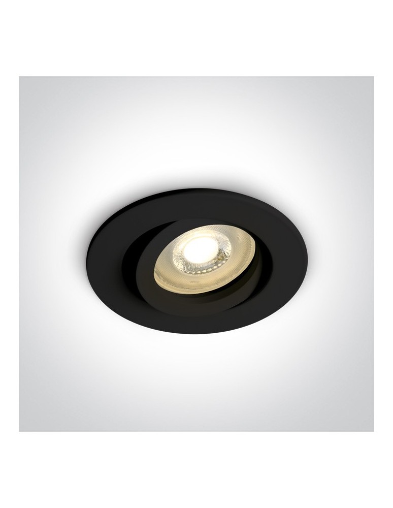 Round flush-mounted lamps - One Light black GU10 Koraku 11105A1/B recessed inlet - product kolory-swiatla.pl 1