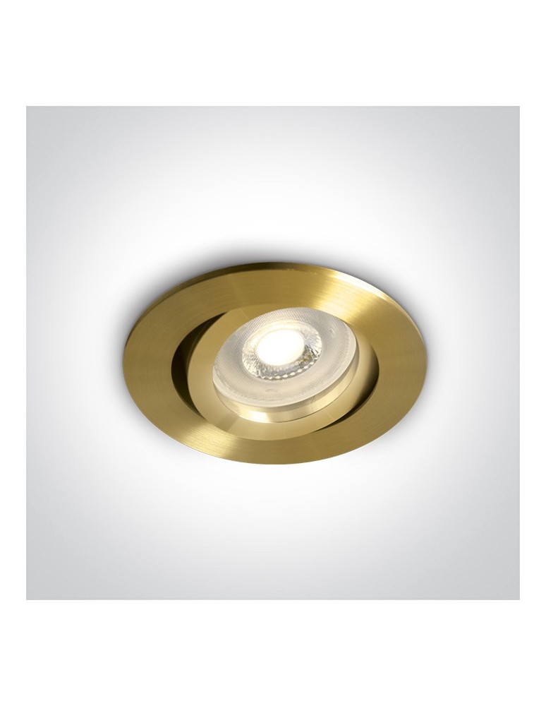 Brass flush-mounted lamps - One Light matte brass GU10 Koraku 11105A1/BBS drop-in - product kolory-swiatla.pl 1