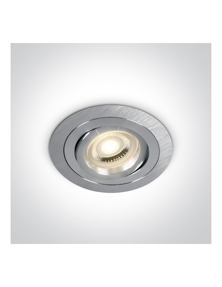 Round flush-mounted lamps - One Light Kaliana hotel aluminum recessed lamp 11105ABG/AL - product kolory-swiatla.pl 1