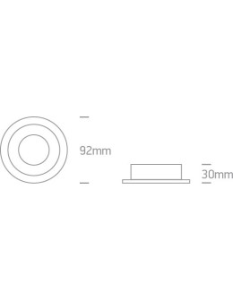 One Light Kaliana hotel aluminum recessed lamp 11105ABG/AL - product 2