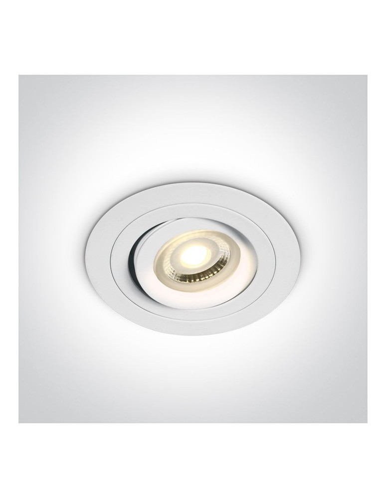 Round flush-mounted lamps - One Light recessed lamp white hotel Kaliana 11105ABG/W - product kolory-swiatla.pl 1