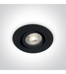 Round flush-mounted lamps - One Light recessed bedroom lamp black Kakopetria 11105ABGL/B - product 1