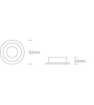 Round flush-mounted lamps - One Light recessed bedroom lamp black Kakopetria 11105ABGL/B - product 3