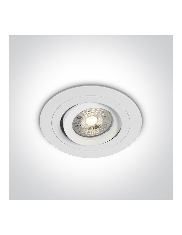 Round flush-mounted lamps - One Light recessed bedroom lamp white Kakopetria 11105ABGL/B - product kolory-swiatla.pl 1