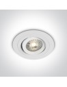 One Light recessed bedroom lamp white Kakopetria 11105ABGL/B