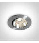 Round flush-mounted lamps - One Light recessed aluminum living room lamp Tsakistra 11105B1/AL - product 1