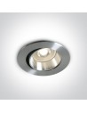 One Light recessed aluminum living room lamp Tsakistra 11105B1/AL