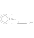 Round flush-mounted lamps - One Light recessed aluminum living room lamp Tsakistra 11105B1/AL - product 2