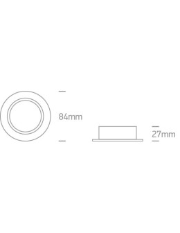 One Light recessed aluminum living room lamp Tsakistra 11105B1/AL - product 2