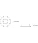 Round flush-mounted lamps - One Light Moniatis 11105CDG/W adjustable white drop in. - product 3