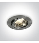 Round flush-mounted lamps - One Light Troodos 11105CGU/MC adjustable chrome matte drop-in - product 1