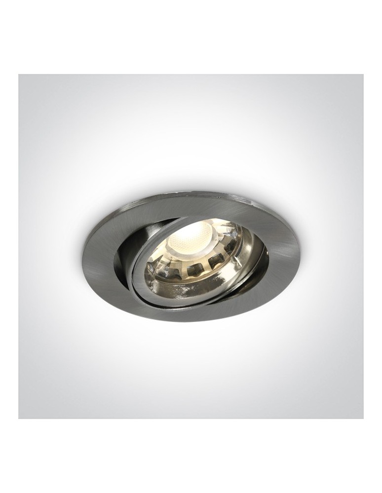 Round flush-mounted lamps - One Light Troodos 11105CGU/MC adjustable chrome matte drop-in - product kolory-swiatla.pl 1