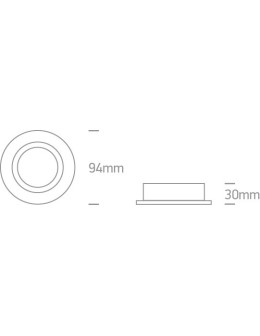 One Light Wpust regulowany chrom mat Troodos 11105CGU/MC - produkt 2