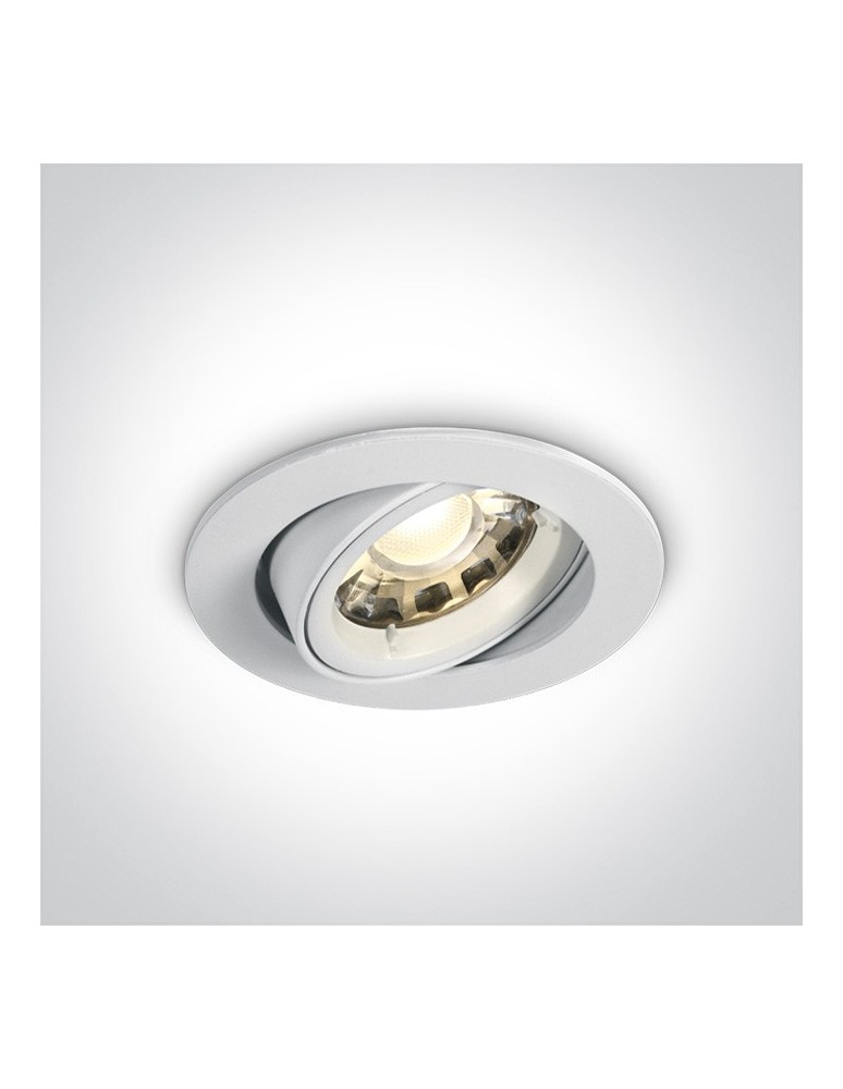 Round flush-mounted lamps - One Light Troodos 11105CGU/W adjustable white drop in. - product kolory-swiatla.pl 1