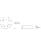 Round flush-mounted lamps - One Light Troodos 11105CGU/W adjustable white drop in. - product 2