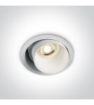 Flush-mounted lamps - pendants - One Light recessed adjustable lamp white Trimiklini 11105D8/W - product 1