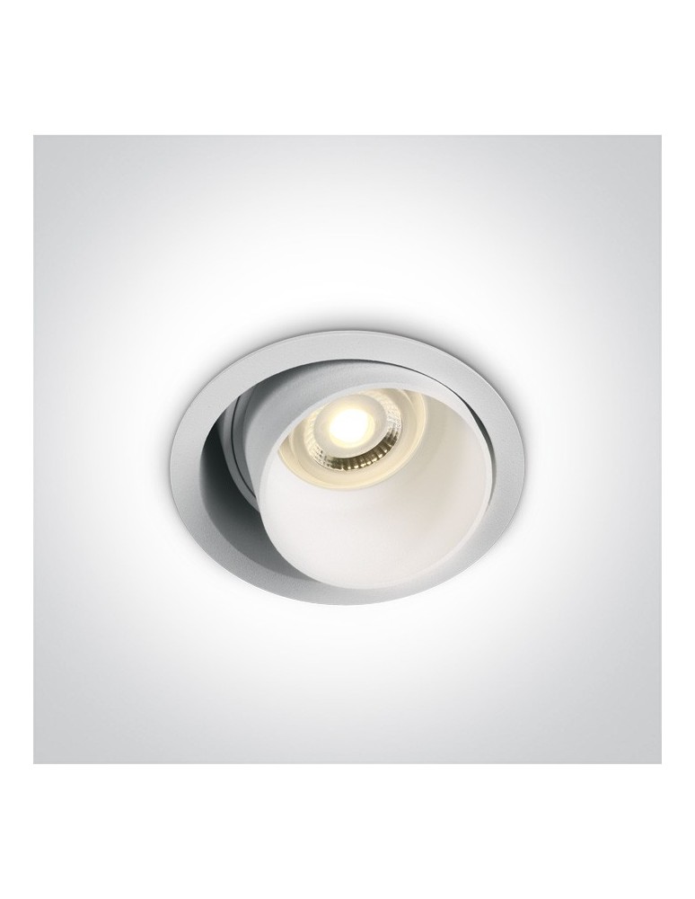 Flush-mounted lamps - pendants - One Light recessed adjustable lamp white Trimiklini 11105D8/W - product kolory-swiatla.pl 1