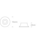 Flush-mounted lamps - pendants - One Light kitchen recessed lamp white Amiandos 11105DT/W - product 3