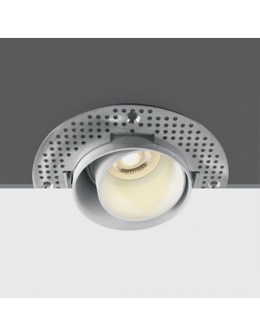 One Light Omodos 11105DTR/W adjustable white recessed drain.