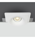 Frameless flush-mounted lamps - trimless - One Light Jerasa 11105GT5 square white gypsum drop. - product 1
