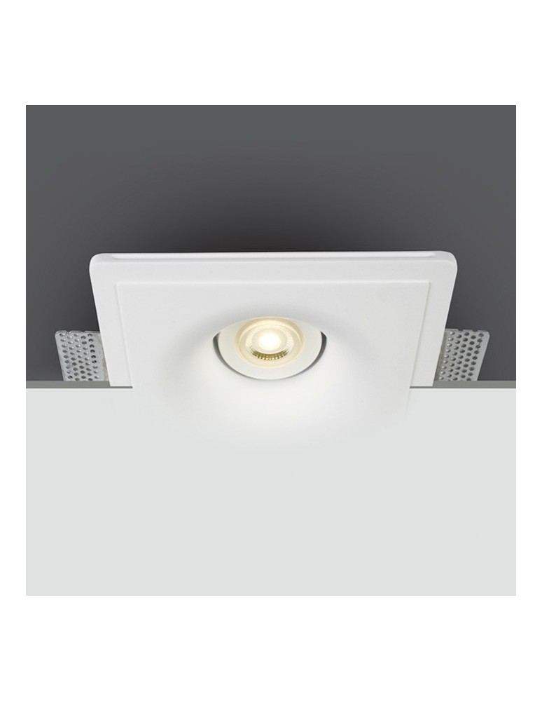 Frameless flush-mounted lamps - trimless - One Light Jerasa 11105GT5 square white gypsum drop. - product kolory-swiatla.pl 1
