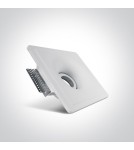 Frameless flush-mounted lamps - trimless - One Light Jerasa 11105GT5 square white gypsum drop. - product 2