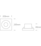 Frameless flush-mounted lamps - trimless - One Light Jerasa 11105GT5 square white gypsum drop. - product 4