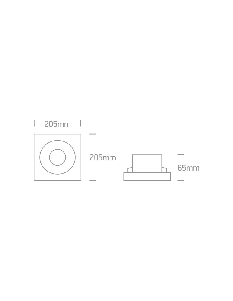 Frameless flush-mounted lamps - trimless - One Light Jerasa 11105GT5 square white gypsum drop. - product kolory-swiatla.pl 4